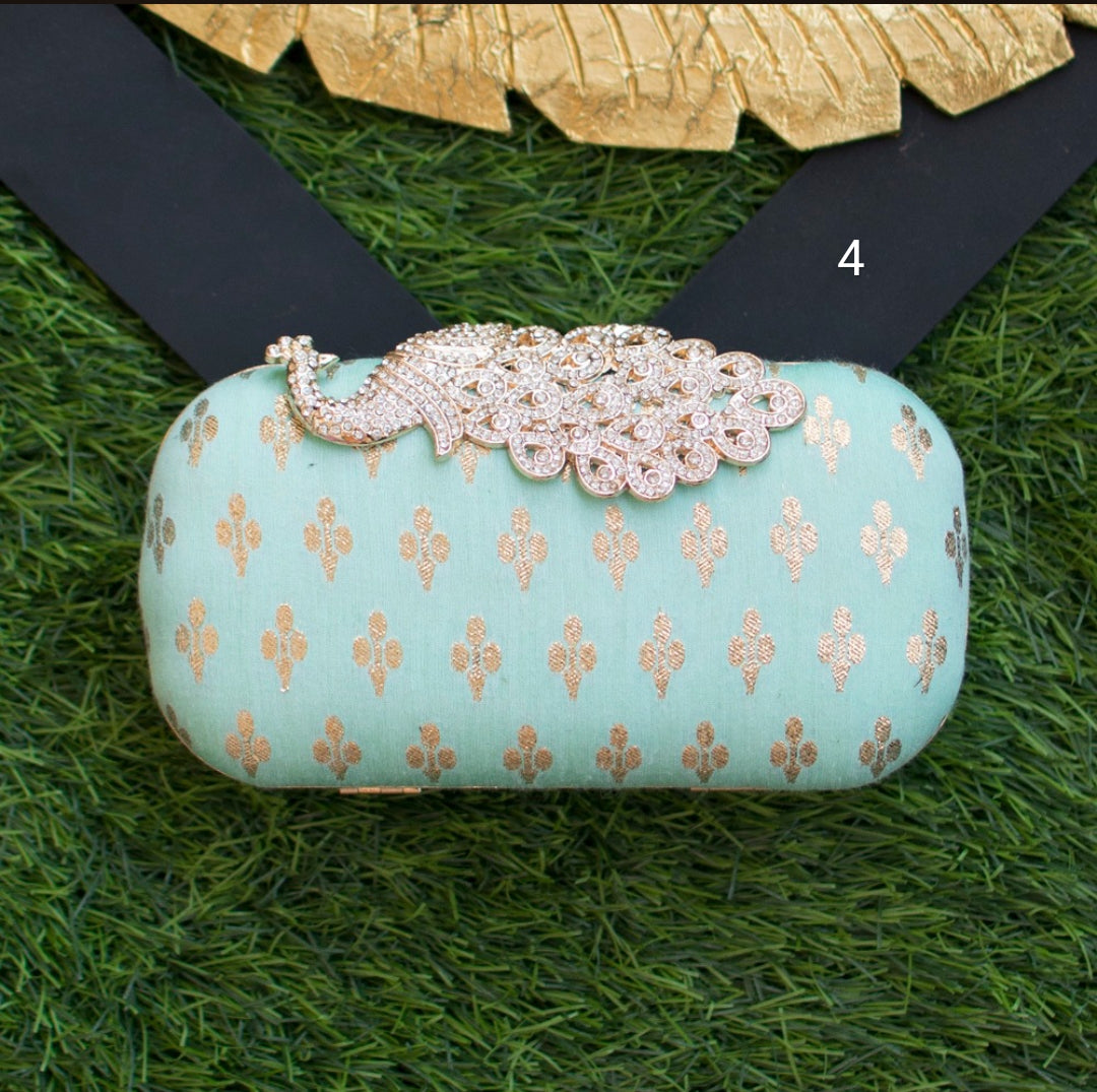 Embroidered trendy clutch