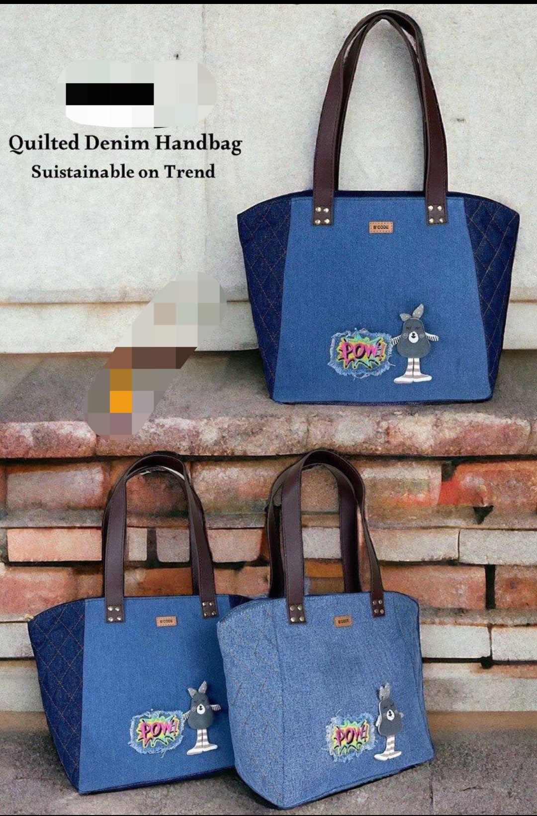 Denim Tote Bag ❤️